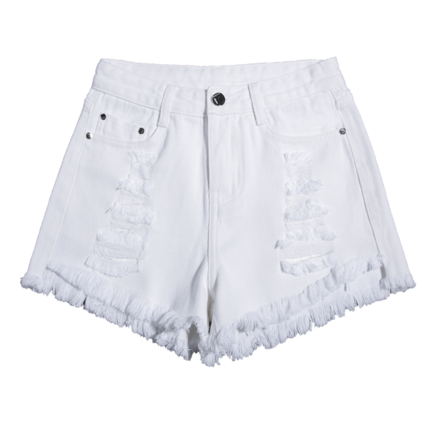 [Mã WASTMAY giảm 15% tối đa 30K đơn 150K] Short jean trắng đen rách