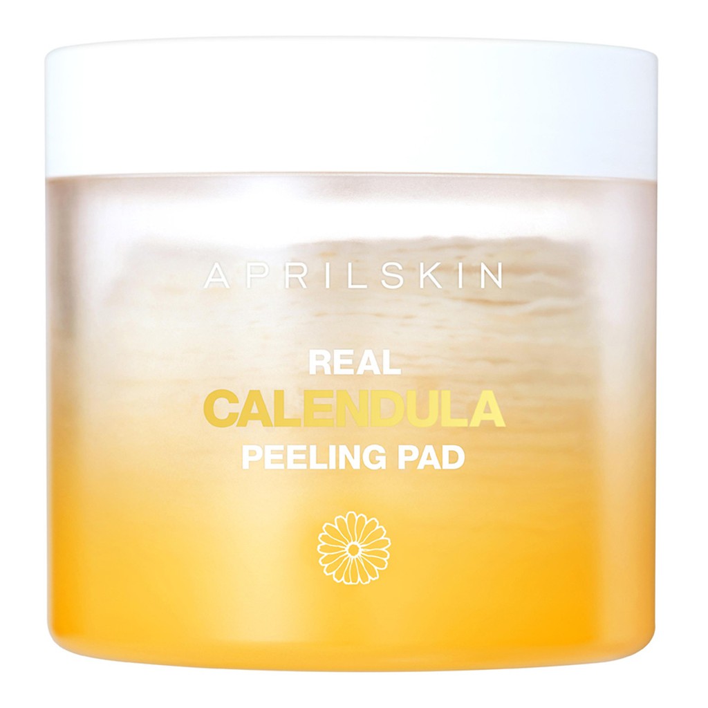 Bông tẩy da chết April skin Real Calendula Peeling Pad 60 miếng