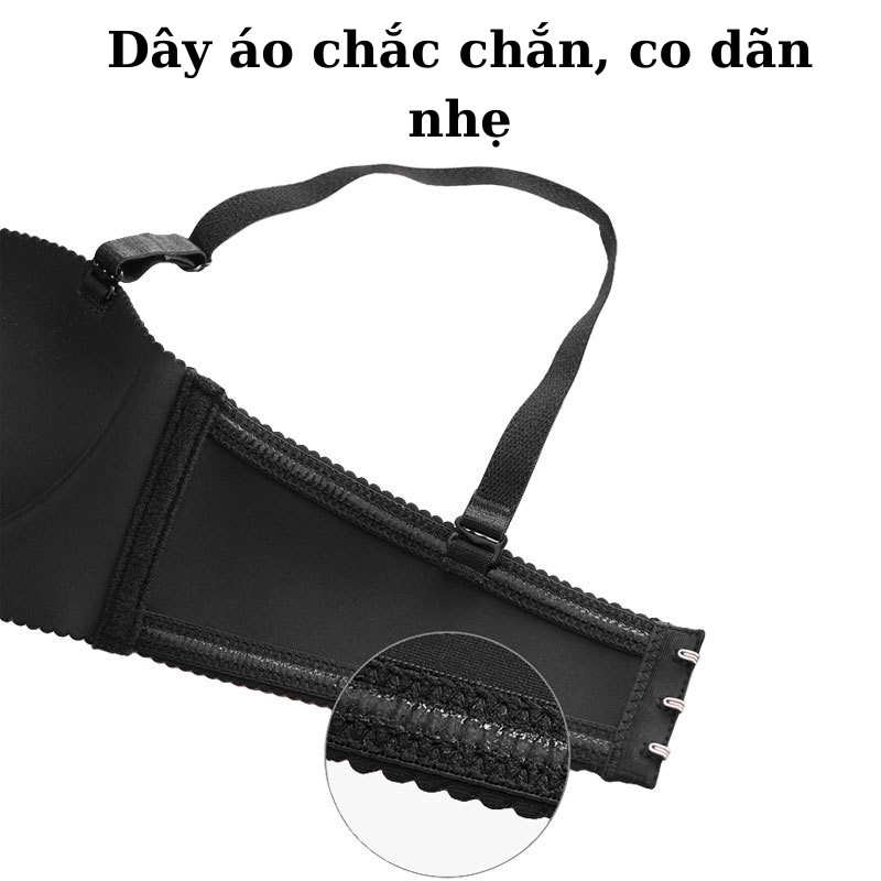 Áo Ngưc Đệm Dày, Áo Lót Nữ Chất Su Không Gọng Cúp Ngang Nâng Ngực ZANA BRA A2788