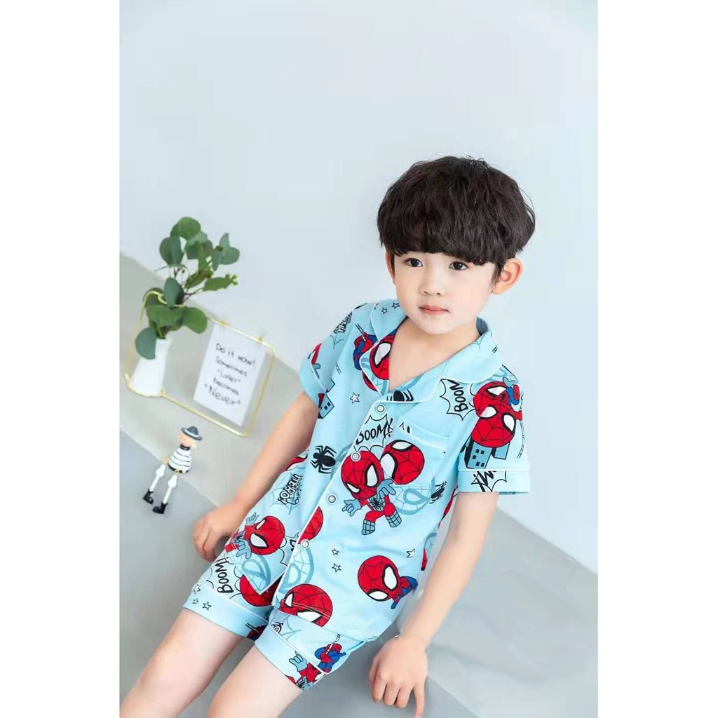 Đồ Bộ Pijama Thun QiQi Bé Trai 10-22kg Xuất Hàn