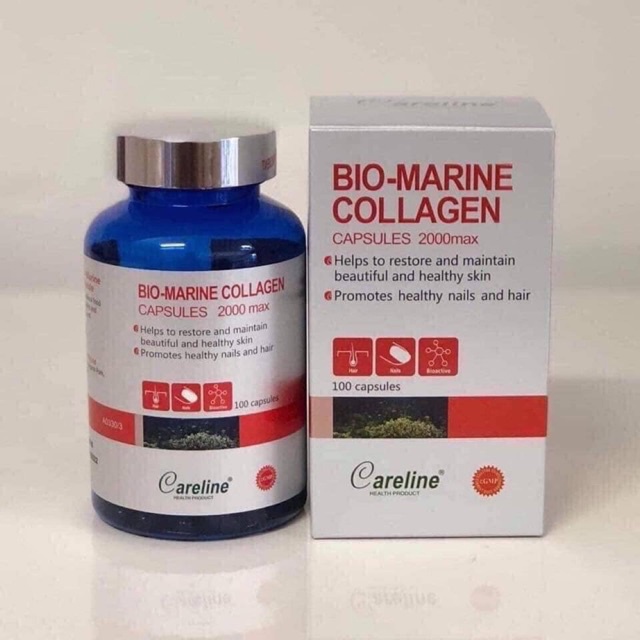 Colagen thủy phân Bio Marine Collagen Capsules 2000max Careline 100 viên  ngăn ngừa lão hóa giảm nếp nhăn da của Úc | Shopee Việt Nam
