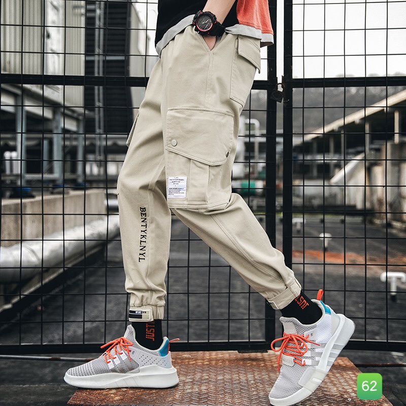 Quần Jogger Kaki thể thao nam  túi hộp lưng thun ông bo HA97
