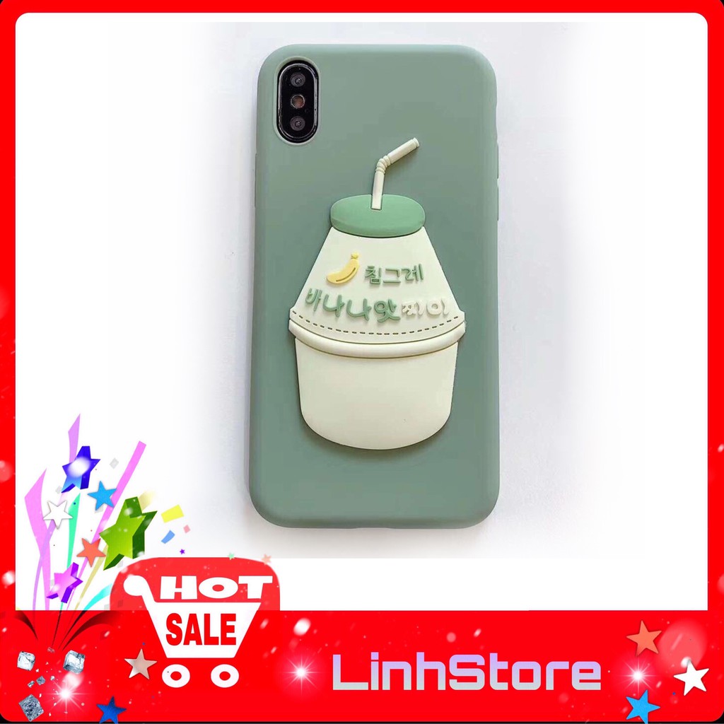 [IPHONE] Ốp Hàn Quốc - Sticker Trà Sữa Cute Cho Full Mã Iphone