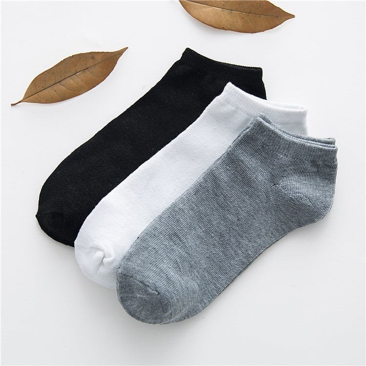 Tất Vớ Nam Nữ Cotton Trơn Cổ Ngắn - Tất Vớ Cổ Thấp Unisex Thấm Hút Mồ Hôi Cực Tốt