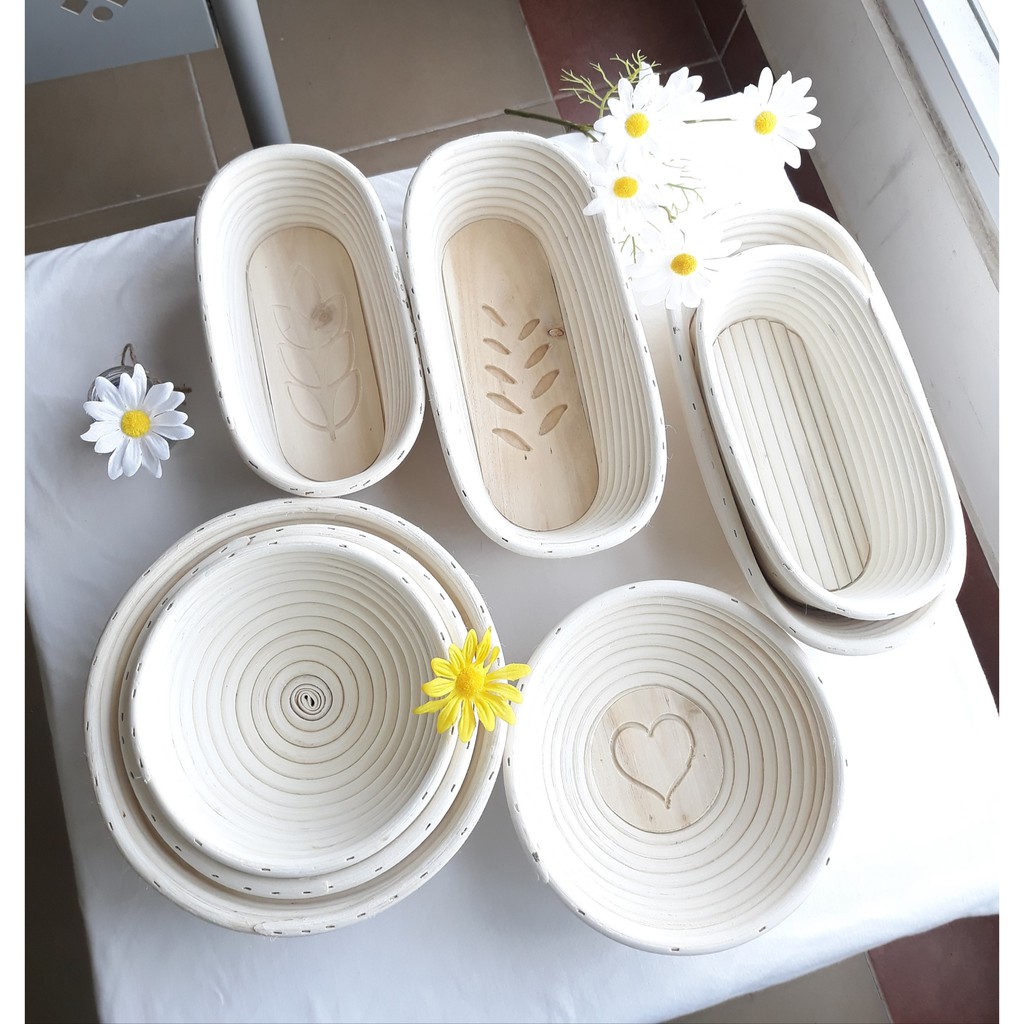 Rổ mây ủ bánh mì - high quality banneton bread proofing basket - dụng cụ làm bánh mì