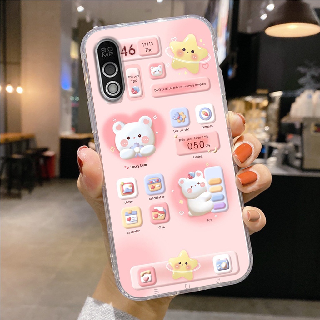 Ốp Lưng VSMART BEE - BEE 3 - LIVE - STAR , In Hình Gấu Cute, màu sắc bắt mắt.