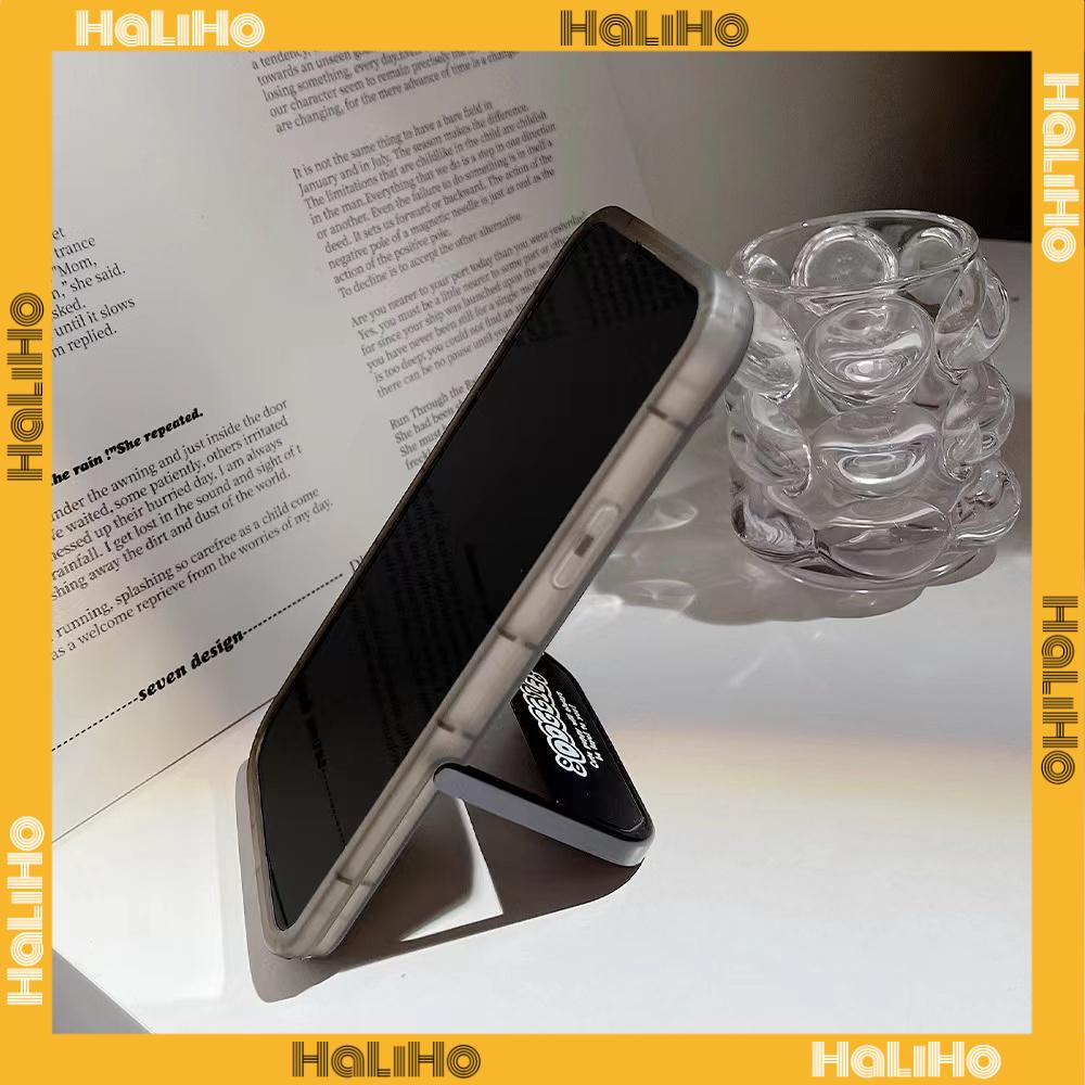 iPhone Case Silicone Soft Case Clear Case Folding Stand Shockproof Protection Camera Black Cute Cartoon Compatible For iPhone 11 iPhone 13 Pro Max iPhone 12 Pro Max iPhone 7Plus xr