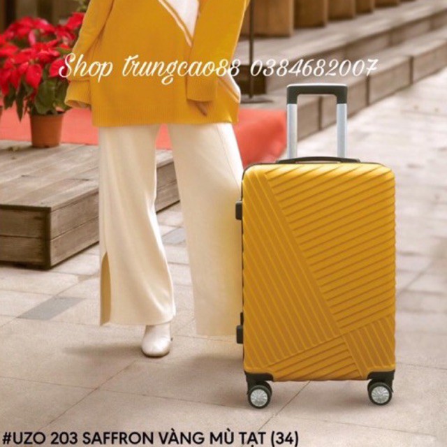Vali Kéo Du Lịch Cao Cấp Giá Rẻ Bền Đẹp Size 20 Size 24 Inch Nhựa Chống Va Đập Trầy Xước Bảo Hành 5Năm UZO203