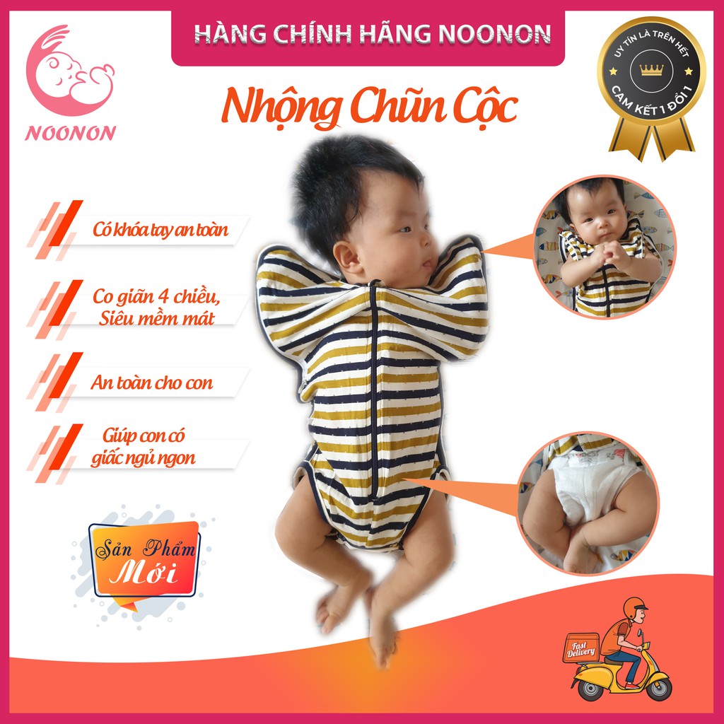 Nhộng Chũn Cộc Hở Chân𝑭𝑹𝑬𝑬𝑺𝑯𝑰𝑷 Túi Ngủ Cho Bé NOONON Cao Cấp Giúp Bé Ngủ Ngon – NCC03