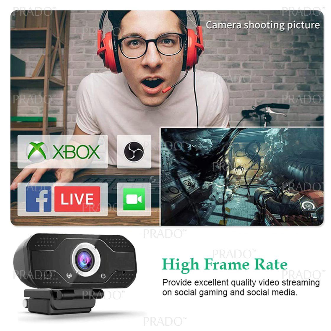 Webcam Hd 1920x1080p 30fps Usb 2.0 Phích Cắm Và Mic Komputer Kamera Cho Máy Tính | BigBuy360 - bigbuy360.vn