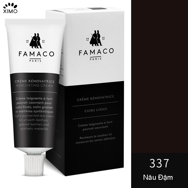 Kem FAMACO Pháp 50ml Chuyên Sửa Chữa Vết Xước, Nứt, Bong Tróc Và Bổ Sung Màu Trên Da Giày XDG107
