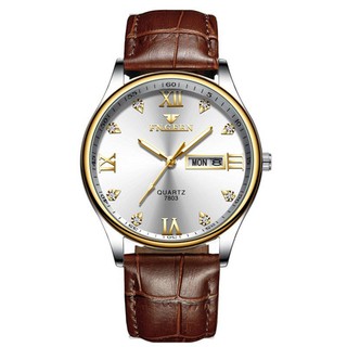 Đồng Hồ Nam FNGEEN 7803 2 LỊCH DÂY DA