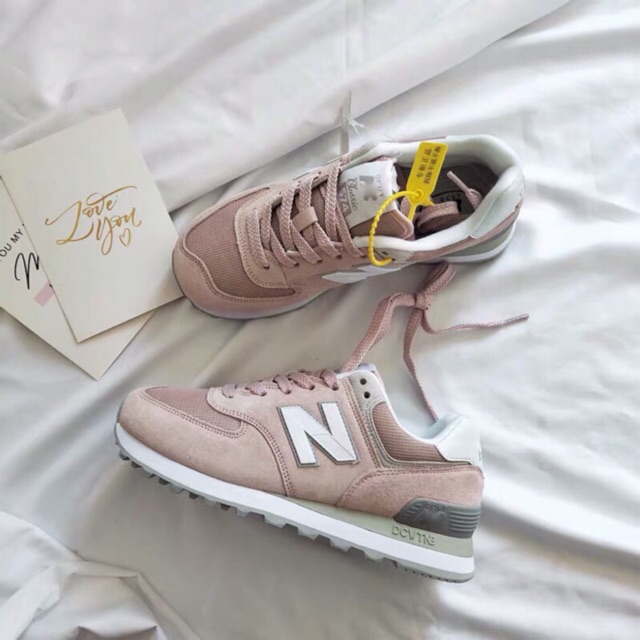 &gt;ẢNH THẬT-HÀNG THẬT&lt; Giày Sneaker N 574 hồng nữ