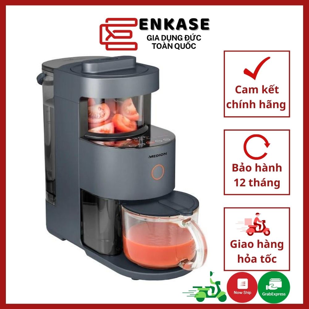 Máy làm sữa hạt Medion MD19725, máy xay sữa hoạt động êm ái, không gây tiếng ồn [chính hãng Đức]