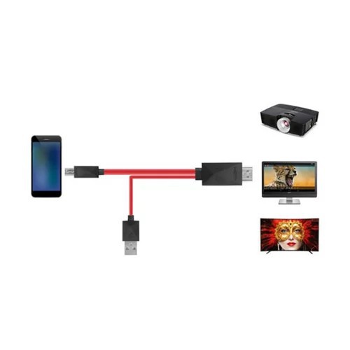 Dây cáp 2M 2 trong 1 HDMI Micro USB to HDMI 1080P HD TV / máy chiếu