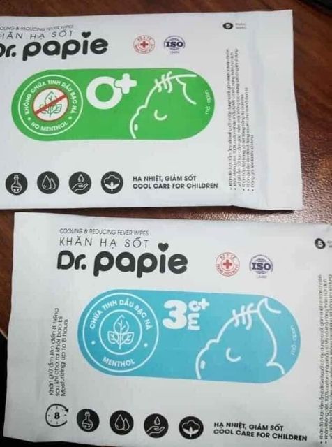 Khăn lau hạ sốt Dr Papie