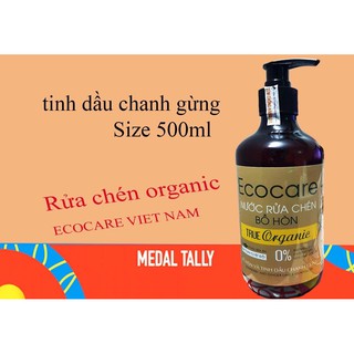 Nước rửa chén Organic 100% chiết xuất chanh gừng