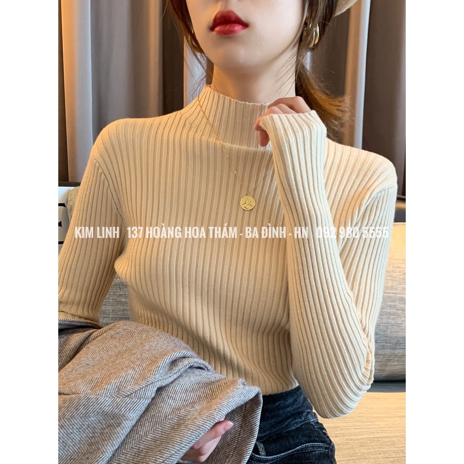 Áo Len Tăm Tay Dài Cao Cổ Đủ Màu Chất Đẹp - Kim Linh Shop
