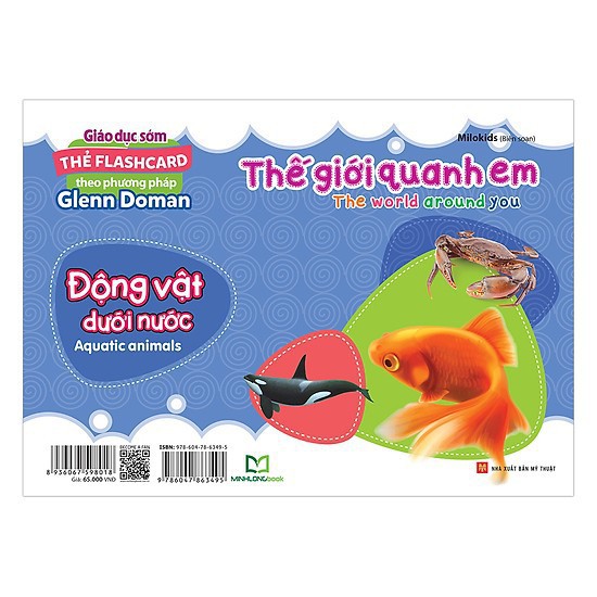 [Có File Nghe]Thẻ Flashcard Theo Phương Pháp Glenn Doman - Thế Giới Quanh Em: Động Vật Dưới Nước