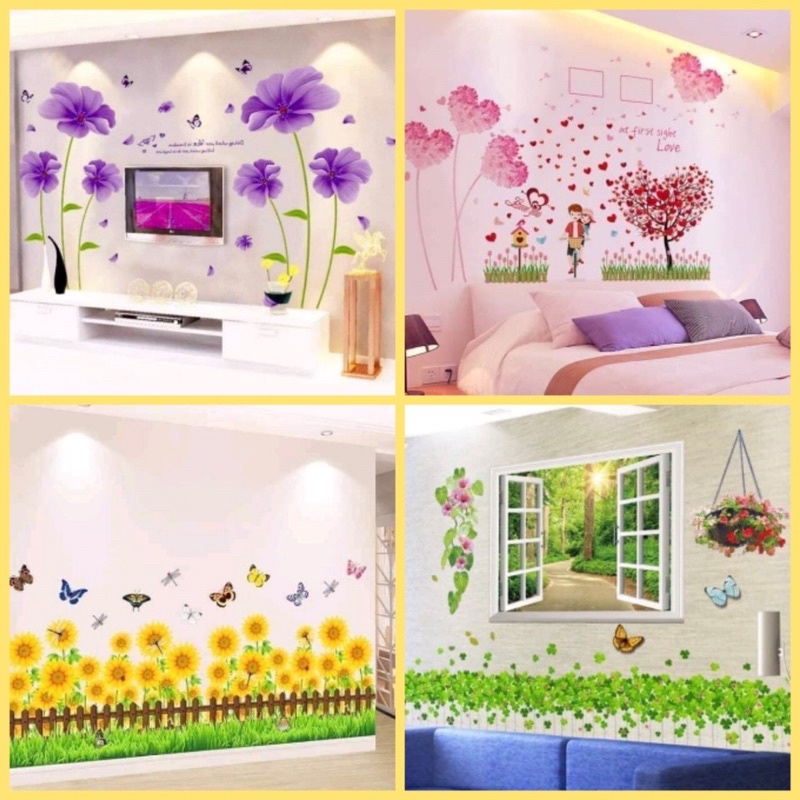 Decal dán tường phòng khách , phòng ngủ, phòng cho bé
