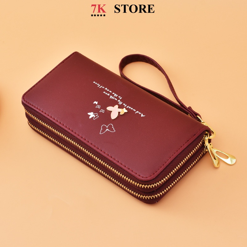 Ví nữ đẹp dáng dài cầm tay thời trang cao cấp nhiều ngăn đựng tiện lợi đựng tiền 7K STORE V07