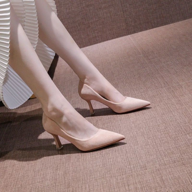 Giày Cao Gót Mũi Nhọn Phong Cách Pháp Cho Nữ