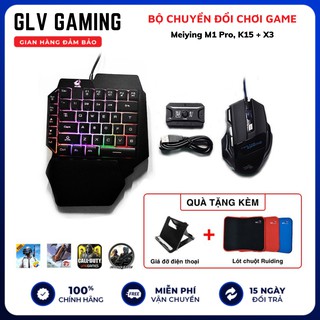  Combo Meiying M1 Pro bàn phím K15 và chuột X3 chơi PUBG Mobile Free Fire COD 