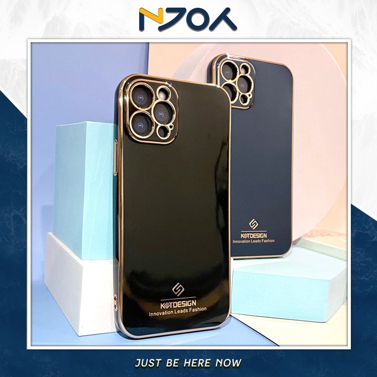 Ốp Lưng iPhone 12 Pro Max Cao Cấp Chính Hãng Kst Design Viền Crom Mạ Vàng Gold Bảo Vệ Camera Chống Sốc Sang Trọng