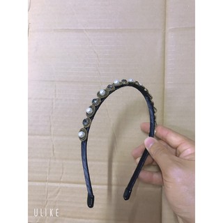 bờm tóc đính ngọc phong cách hàn quốc