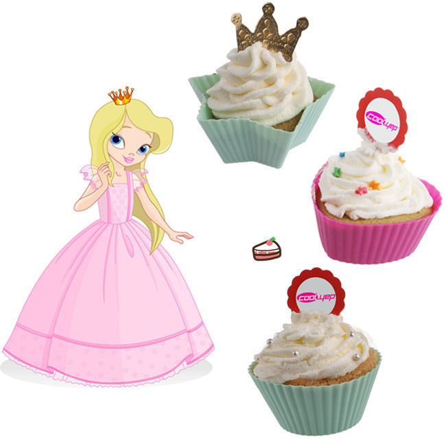 Khuôn Làm Bánh Cupcake Hình Tròn Bằng Silicon-oll
