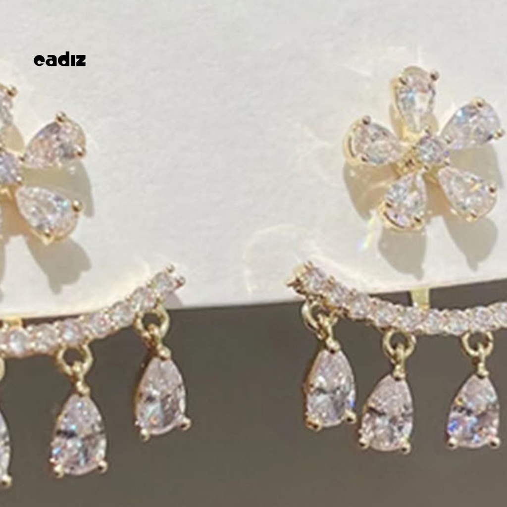 Khuyên Tai Hình Bông Hoa Đính Đá Sang Trọng Cho Nữ