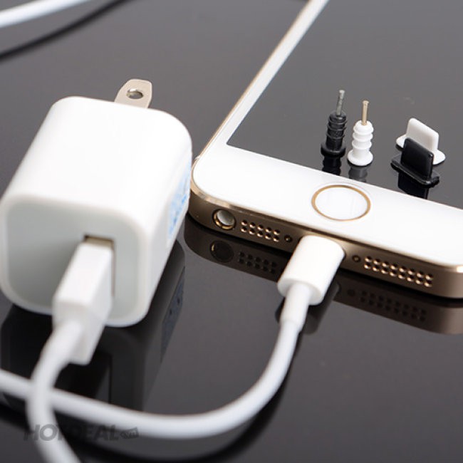 Bộ nút bịt chân sạc và nút bịt tai nghe 2 in 1 kiêm que lấy sim tiện dụng