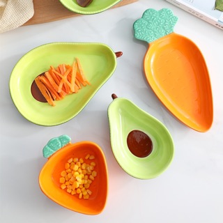 Bộ bát đĩa hình trái bơ và carrot đáng yêu