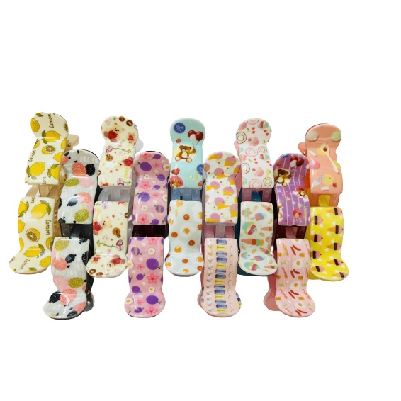 [Hình thật] Kẹp tóc càng cua 3 răng 3D cao cấp honey nhiều hình dễ thương K3R - Kẹp càng cua hoạt hình