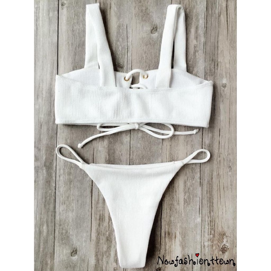 Bộ bikini cột dây áo có mút đệm thời trang cho nữ | BigBuy360 - bigbuy360.vn