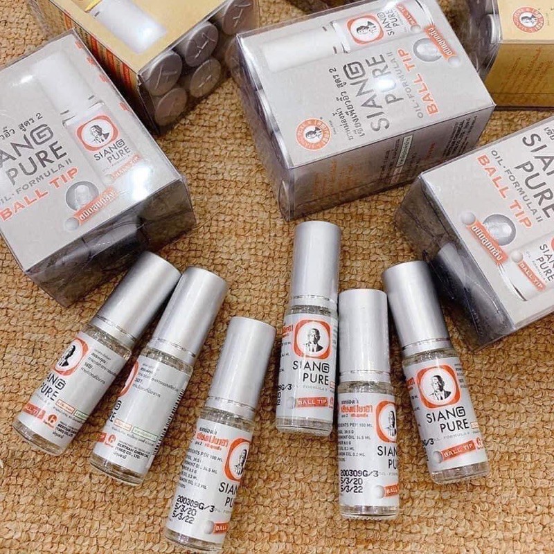 Dầu Lăn Siang Pure Oil Formula Ball Tip 3cc Thái Lan