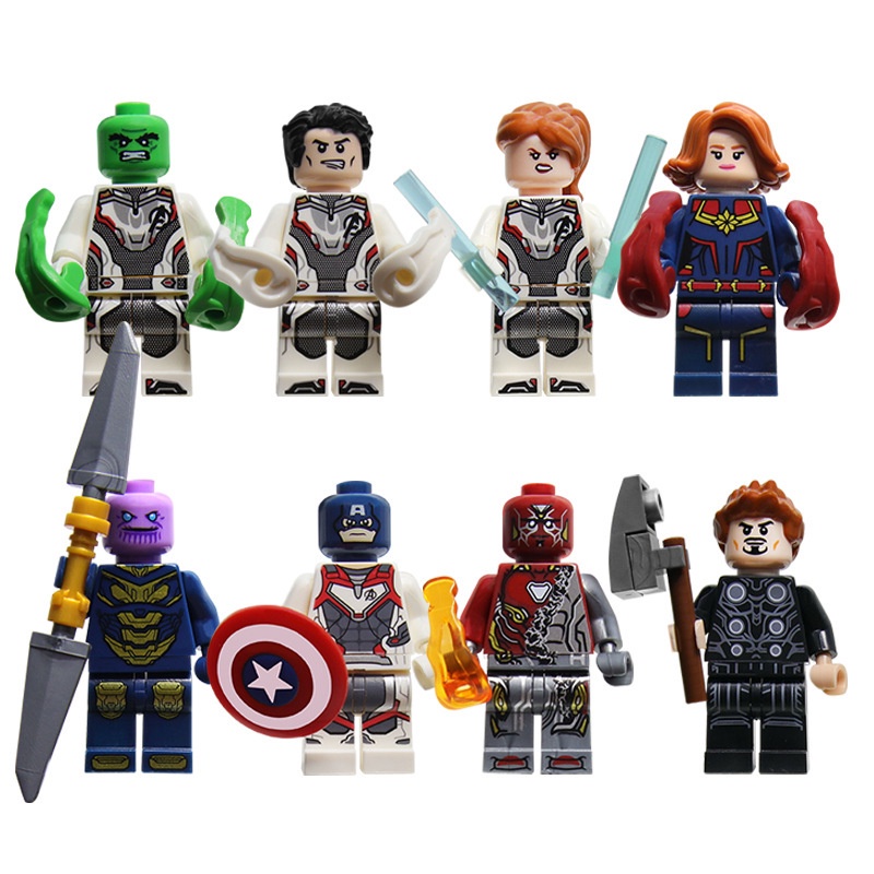 Bộ 8 Mô Hình Đồ Chơi Siêu Anh Hùng Marvel Hulk Captain America Batman Colossus