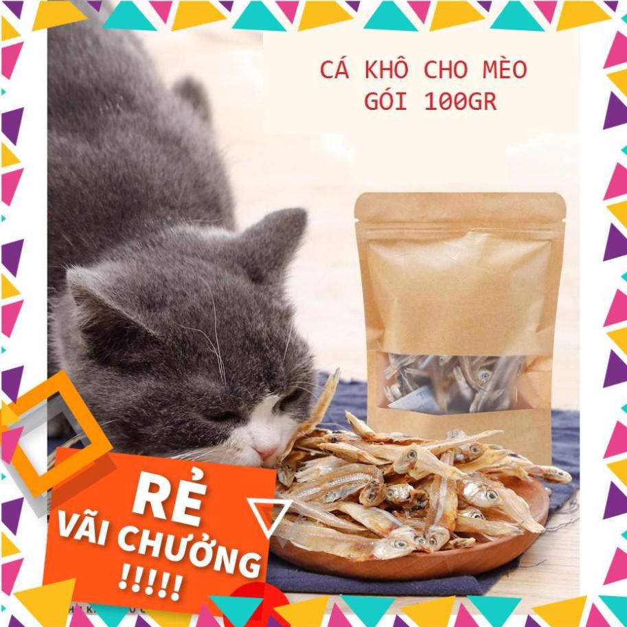 [Giá Hủy Diệt] Thức ăn cho mèo - Cá khô sấy gói 100gr