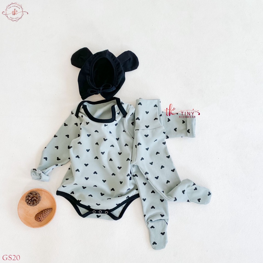 Bộ đồ dài tay thu đông 3 chi tiết hình mickey cho bé từ 5-13kg [GS20]