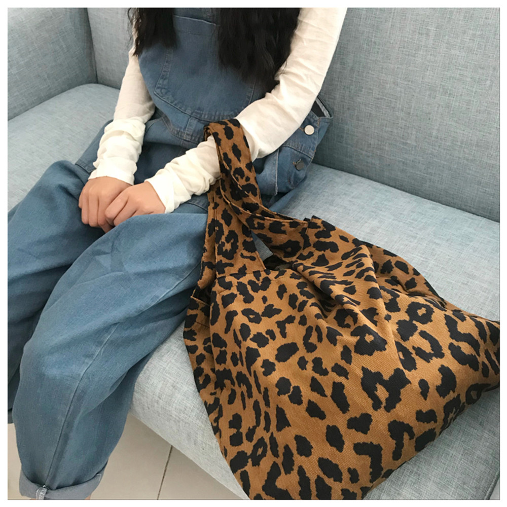 Túi Tote Đeo Vai Cỡ Lớn In Họa Tiết Da Báo Thời Trang Sang Trọng Cho Nữ