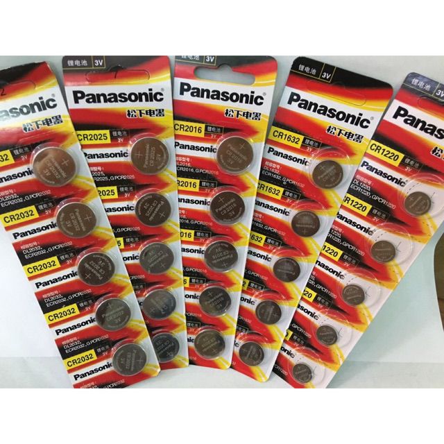 Vỉ 5 pin Panasonic cr2032 , cr2025 , cr2016 hàng xịn