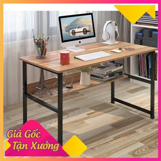Bàn học chân sắt 45 x 80 cm bàn làm việc có kệ sách mẫu mới blv02