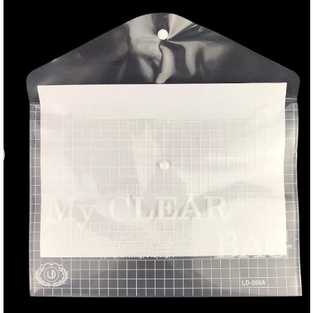 Bìa nút A4- F4 clear bag - Túi đựng hồ sơ có cúc, bìa nút đựng hồ sơ