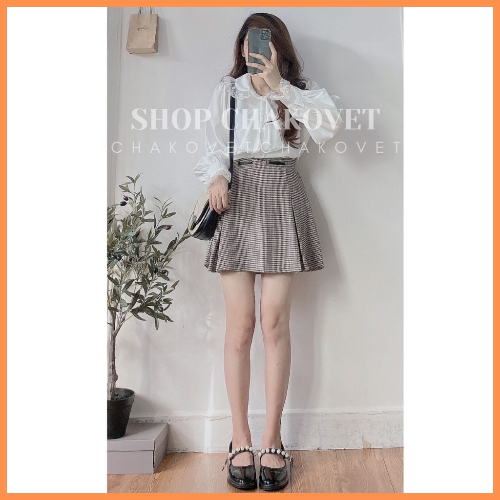 Áo sơ mi nữ dài tay màu trắng CKA870, áo kiểu nữ bánh bèo tay bồng cổ tròn thắt nơ phong cách hàn quốc mặc đi làm đi học