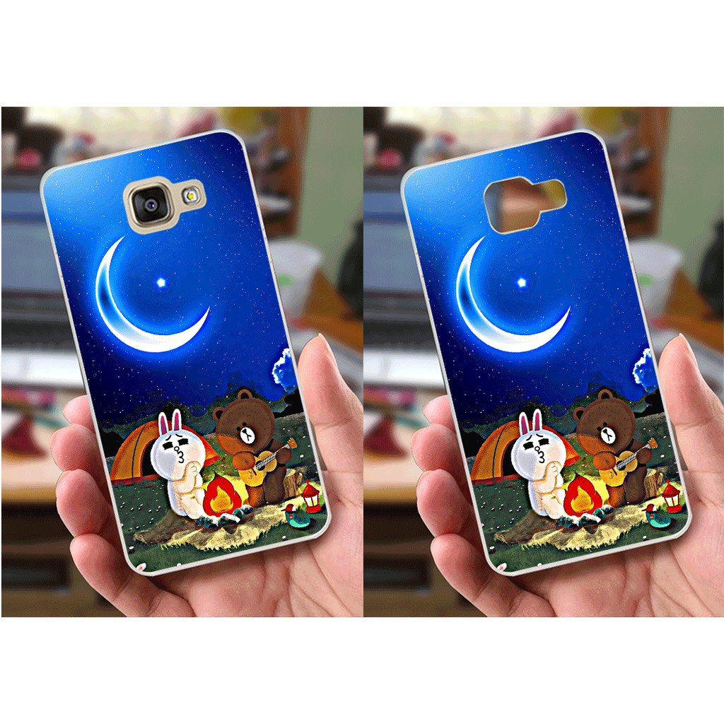 Ốp lưng Samsung A5 (2016) (dẻo viền trắng trong) - Hình Gấu Thỏ Cực Kỳ Dễ Thương