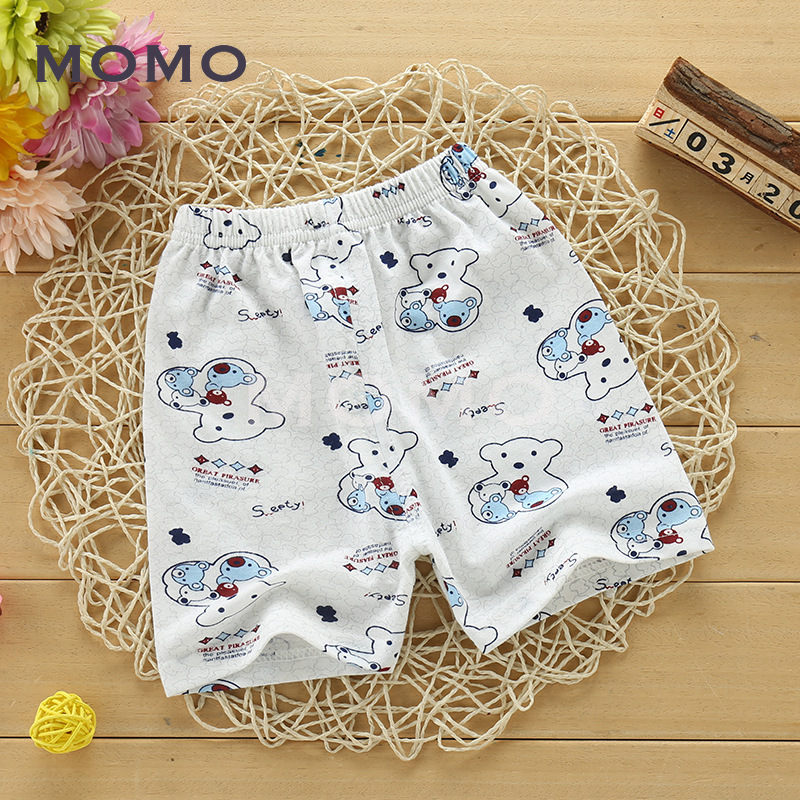 Quần Short Cotton Kẻ Ca-Rô Kiểu Hoạt Hình Ngộ Nghĩnh Đáng Yêu Cho Bé 1-7 Tuổi