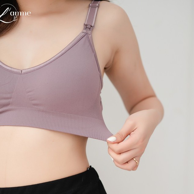 Áo ngực cho con bú A1 không gọng nâng đỡ tốt, áo lót thấm hút, chống chảy xệ giữ dáng mặc sau sinh thoải mái by LAMME