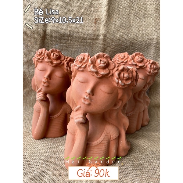 CHẬU ĐẤT NUNG CÔ BÉ LISA