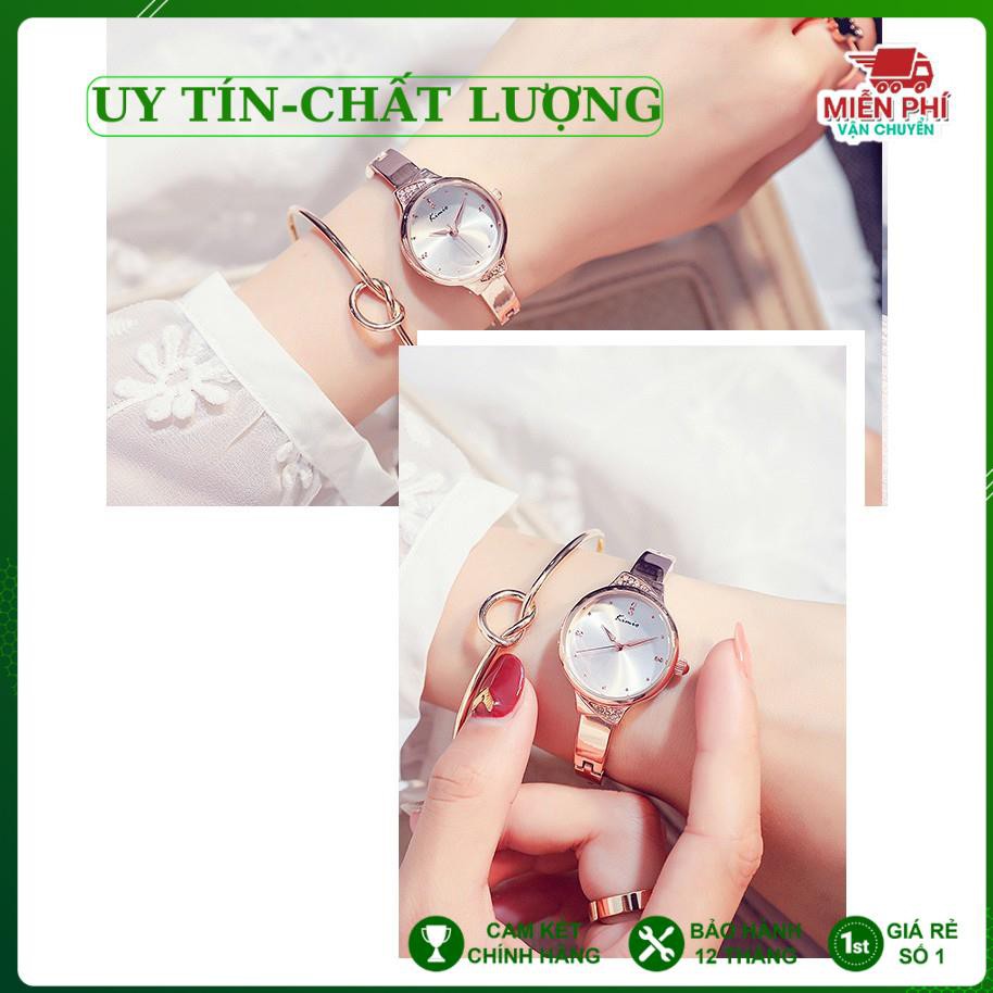 Đồng hồ nữ Kimio 6280 hàng chính hãng dây kim loại dạng lắc siêu Xinh