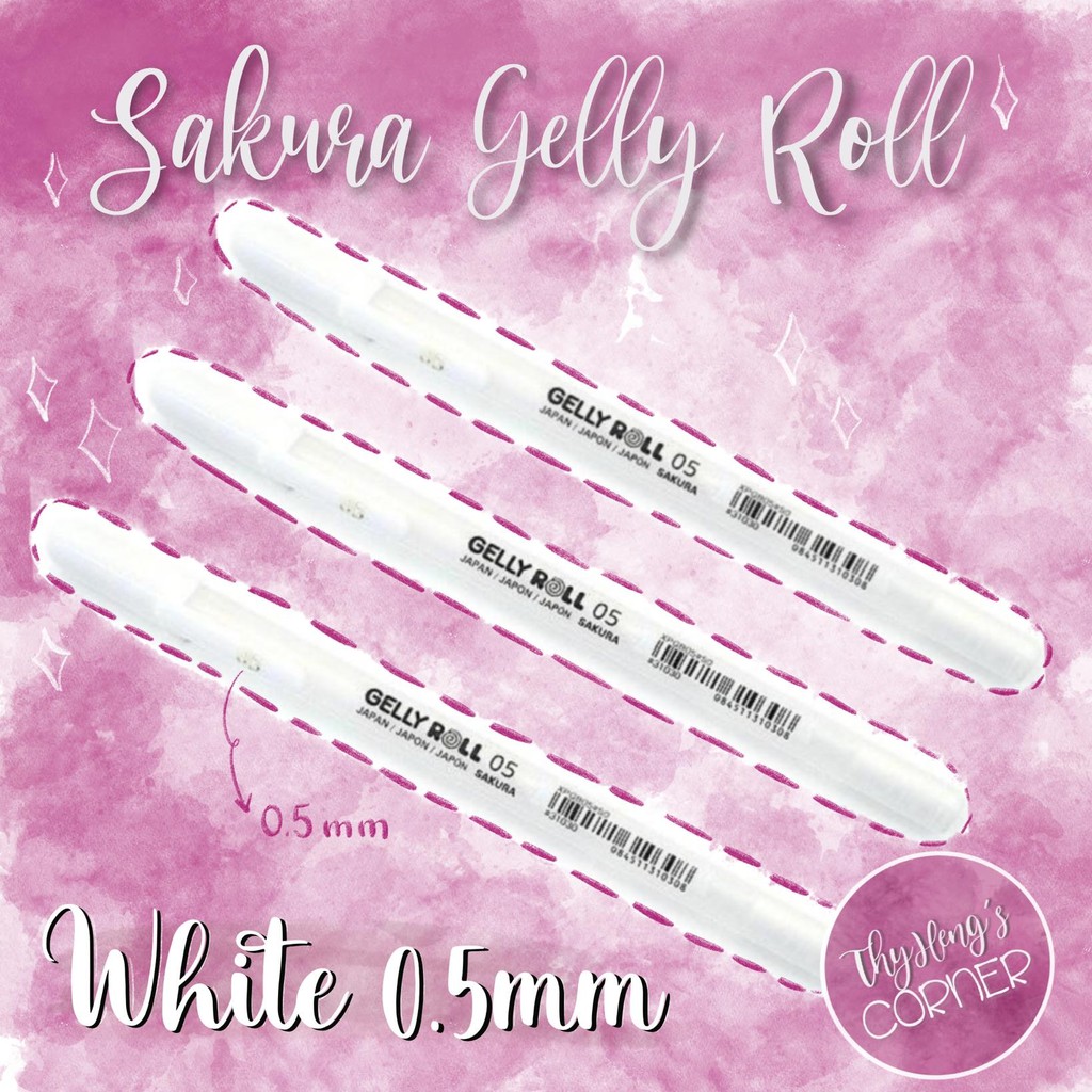 Bút Gel Trắng Sakura Gelly Roll - Made in Japan (Nhiều loại ngòi)